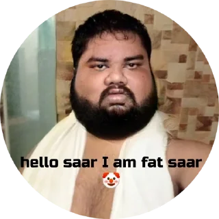 💀 emoji Sagar Saha saar 🤡 Telegram sticker 3 of 38