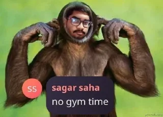 🐒 emoji Sagar Saha saar 🤡 Telegram sticker 23 of 38