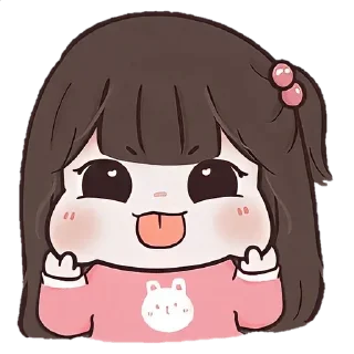 😛 emoji @adi_xd ≈ Cute Girl - Collection 13 ---------------------------- Telegram sticker 8 of 40