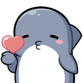 😘 emoji 胖鯊魚鯊西米★表情貼~扭來扭去 @moe_sticker_bot Telegram sticker 14 of 40