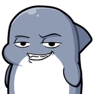 😏 emoji 胖鯊魚鯊西米★表情貼~扭來扭去 @moe_sticker_bot Telegram sticker 9 of 40
