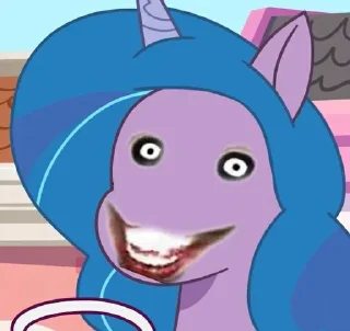 😄 emoji 🦄IZZY_FACE🦄@my_pony_little Telegram sticker 19 of 74