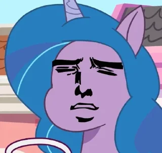 😔 emoji 🦄IZZY_FACE🦄@my_pony_little Telegram sticker 10 of 74