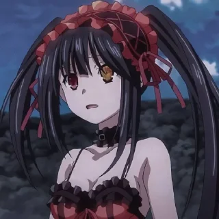 ❤️ emoji Kurumi Tokisaki @AnimStick Telegram sticker 16 of 45