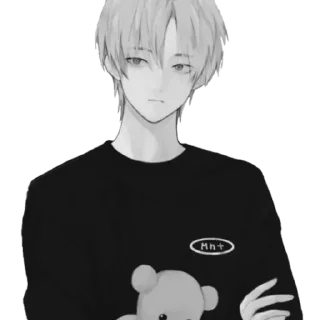 Sticker from [ @Cutie_Riya ] [Dark Anime boy]