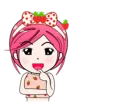 🤔 emoji strawberry lady Telegram sticker 20 of 40