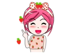 ☝ emoji strawberry lady Telegram sticker 6 of 40