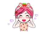 ✌ emoji strawberry lady Telegram sticker 19 of 40