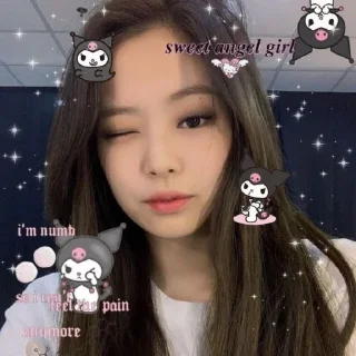 🍓 emoji Jennie cute Telegram sticker 12 of 22