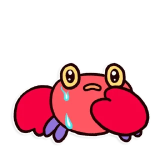 😭 emoji Crabby Crab Telegram sticker 17 of 69