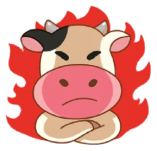 Sticker from @gmoue momo cow