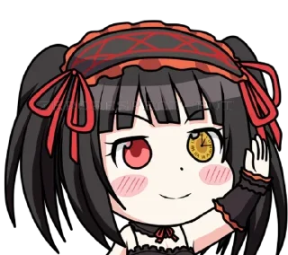 ✋ emoji Chibi Kurumi ➜ @animee_stickers Telegram sticker 1 of 33