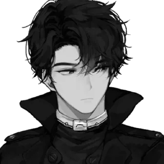 Sticker from [ @Cutie_Riya ] [Dark Anime boy]