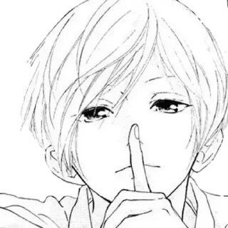 🖤 emoji [ @Cutie_Riya ] [Dark Anime boy] Telegram sticker 19 of 40