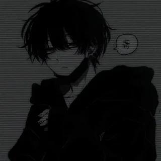 🖤 emoji Dark Anime Boys [ @Cutie_Riya ] Telegram sticker 23 of 35