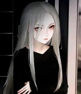 🖤 emoji Dark Anime girls [ @Cutie_Riya ] Telegram sticker 16 of 28