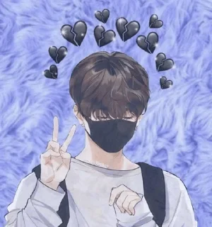 ♦️ emoji [ @Cutie_Riya ] [ Anime boy♦️ ] Telegram sticker 7 of 70