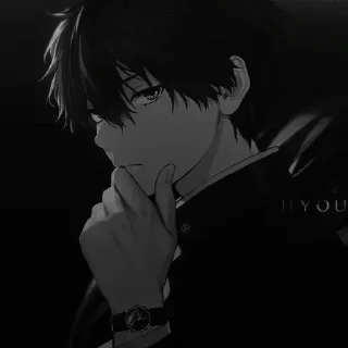 🖤 emoji Dark Anime Boys [ @Cutie_Riya ] Telegram sticker 5 of 35