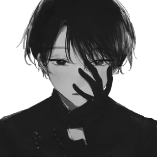 Sticker from [ @Cutie_Riya ] [Dark Anime boy]