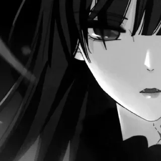 🖤 emoji Dark Anime girls [ @Cutie_Riya ] Telegram sticker 10 of 28