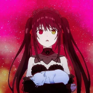 ❤️ emoji Kurumi Tokisaki @AnimStick Telegram sticker 12 of 45
