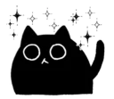 ✨ emoji 貓咪黑黑 Telegram sticker 19 of 46