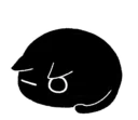 😶 emoji 貓咪黑黑 Telegram sticker 16 of 46