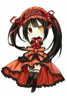 ♨️ emoji Kurumi tokisaki chibi × @voidstickers Telegram sticker 3 of 22