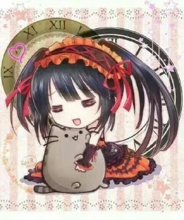 ♨️ emoji Kurumi tokisaki chibi × @voidstickers Telegram sticker 6 of 22