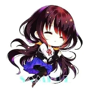 ♨️ emoji Kurumi tokisaki chibi × @voidstickers Telegram sticker 12 of 22