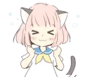 😆 emoji ねこみみっこネココ1 Telegram sticker 24 of 40
