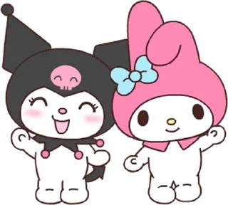 Sticker from 마이멜로디&amp;쿠로미 환상의 케미 By @KakaoEmoticon
