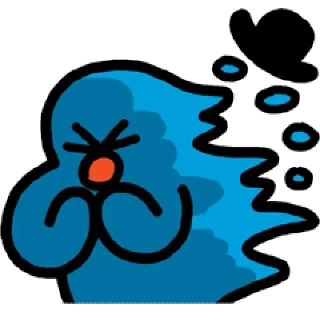 💬 emoji 블루 &amp; 옐로 By @KakaoEmoticon Telegram sticker 9 of 40