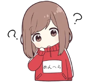 🤔 emoji Menhera - jersey chan @bistic Telegram sticker 15 of 40