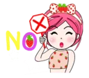 🙅 emoji strawberry lady Telegram sticker 24 of 40