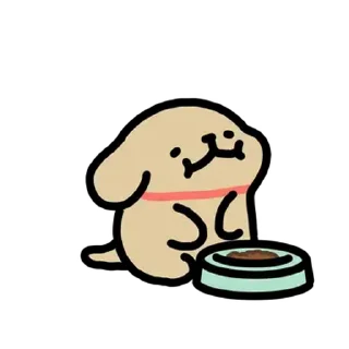 🍚 emoji 안녕! 나는 아가 리트리버! @moe_sticker_bot Telegram sticker 11 of 24