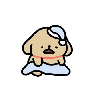 💤 emoji 안녕! 나는 아가 리트리버! @moe_sticker_bot Telegram sticker 24 of 24
