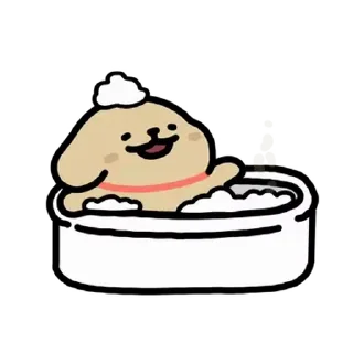 🛁 emoji 안녕! 나는 아가 리트리버! @moe_sticker_bot Telegram sticker 23 of 24