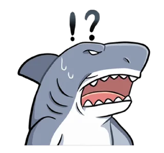 ⁉️ emoji Sharkoo    @xemlixus‎ ‎ ‎ ‎ ‎ ‎ Telegram sticker 15 of 37