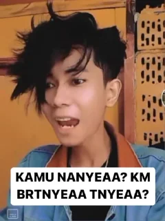 Sticker from kamu nanya? aowkawok