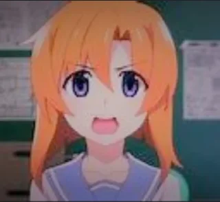😠 emoji Rena (Higurashi) Telegram sticker 8 of 24