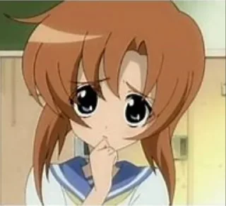 😟 emoji Rena (Higurashi) Telegram sticker 19 of 24