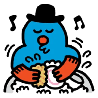 💬 emoji 블루 &amp; 옐로 By @KakaoEmoticon Telegram sticker 6 of 40