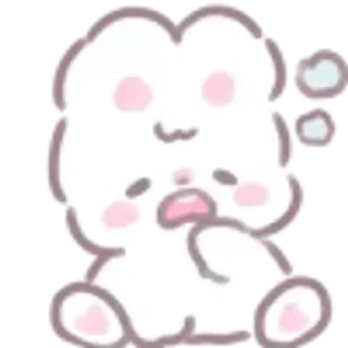 😫 emoji Cloudy Kitty 💗 [@CuteStickerStore] Telegram sticker 20 of 27