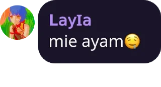 Sticker from layla suka mie ayam