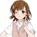 👆 emoji Misaka Mikoto Telegram sticker 18 of 51