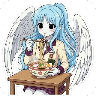 🫥 emoji Angel Telegram sticker 5 of 10