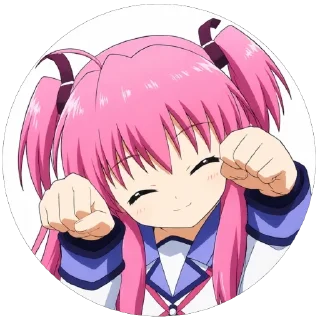 🫥 emoji Yui • Angel Beats Telegram sticker 5 of 7