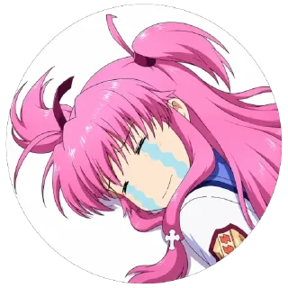 🫥 emoji Yui • Angel Beats Telegram sticker 6 of 7