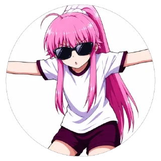 🫥 emoji Yui • Angel Beats Telegram sticker 7 of 7